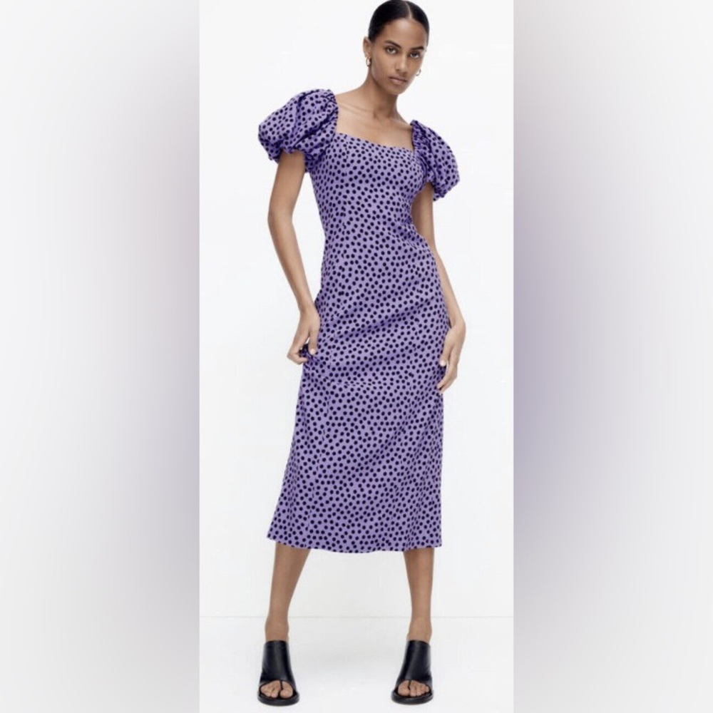 Zara Polka dot Midi dress